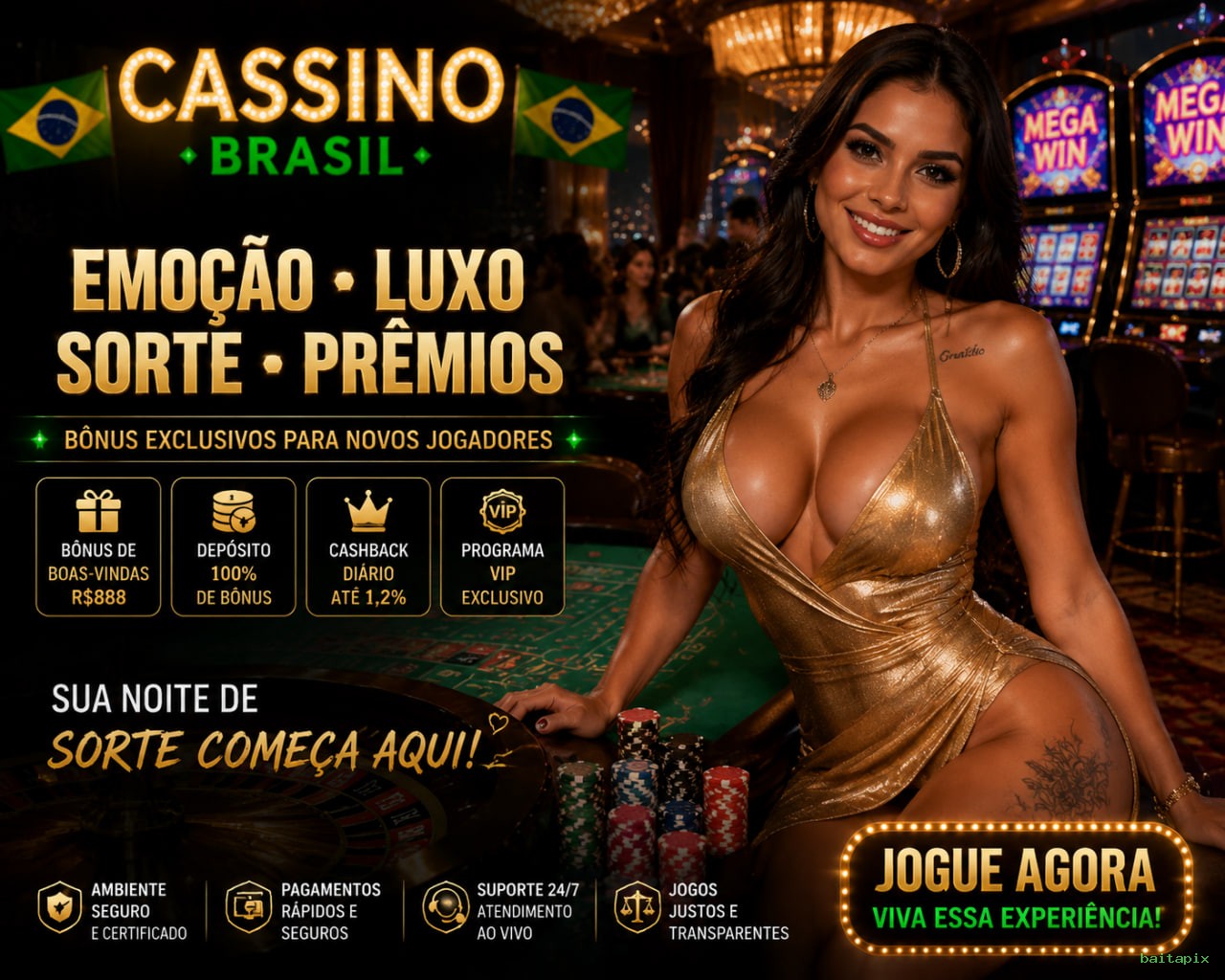 Imagem promocional do cassino online da baitapix mostrando jogos ao vivo