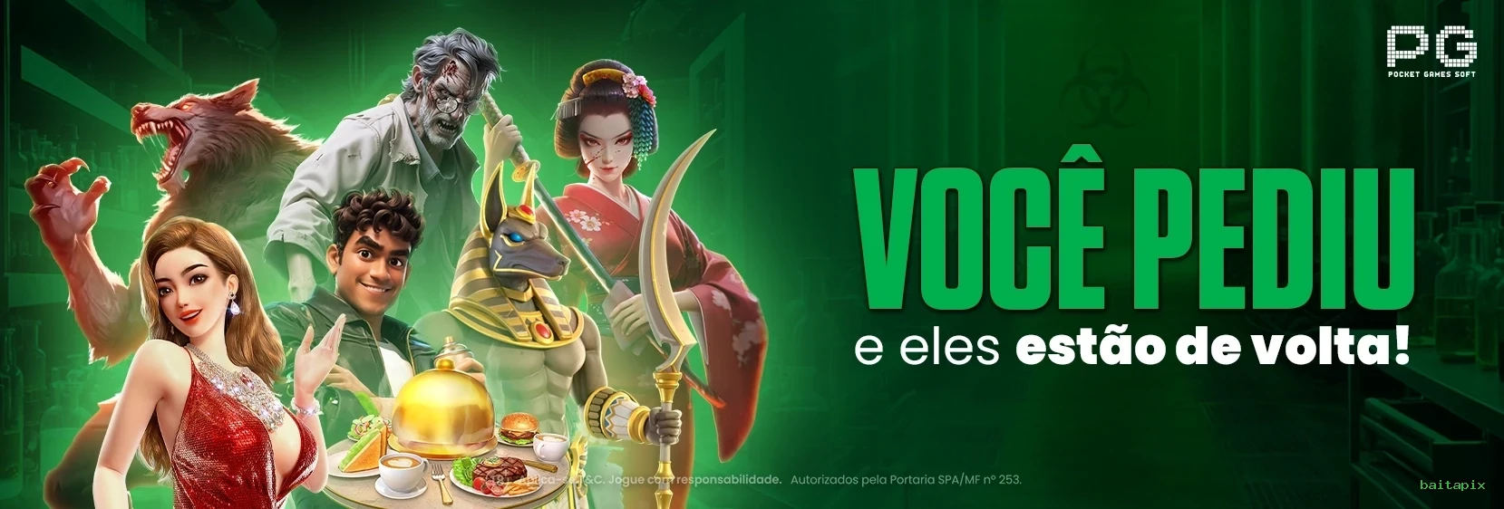 Imagem promocional do login da baitapix